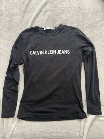Calvin Klein Jeans Long Sleeve Top - Black, Size XS