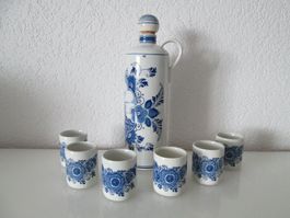 TRAMONDA- Flasche mit niederländischen Windmühle und Blumen