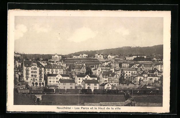 Cartoline postali: Neuchâtel, Les Parcs et le Haut de la v – Usato da Berlin venduto da bartko-reher