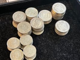 20 x 5 francs, 40 x 2 francs et 40 x 1 francs Ch Argent