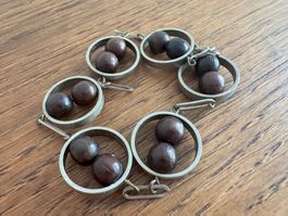 Vintage Armband Holz und Metall