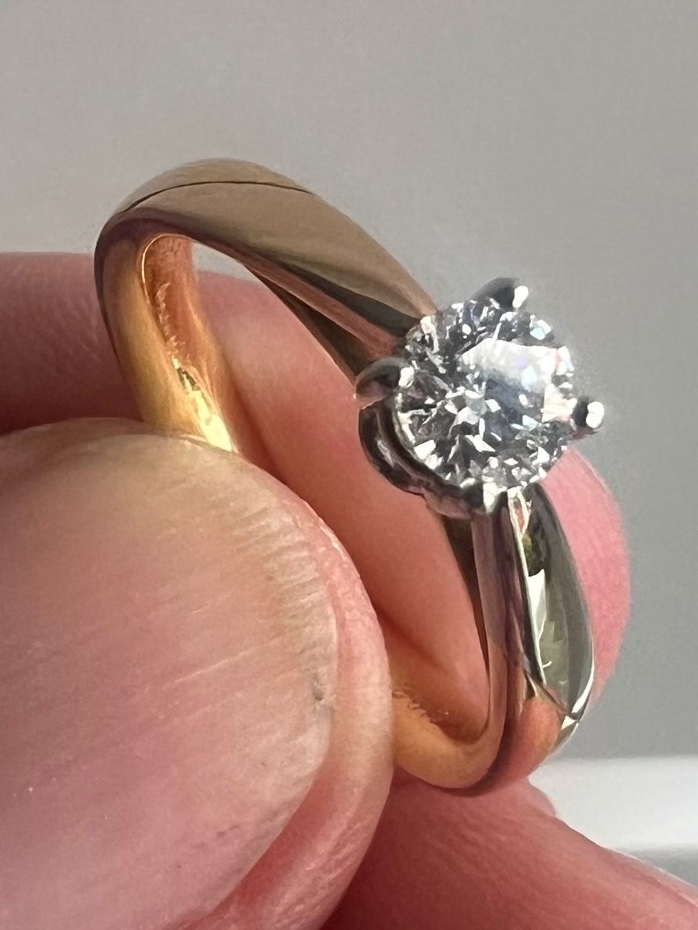 Anelli: Solitär Diamant Ring, multicolor, mit Bri. EVS2 0.310 ct – Nuovo (secondo la descrizione) da Schaffhausen venduto da Simonaa2 3
