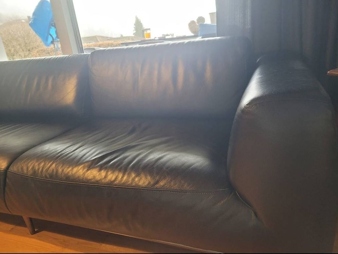 Divani: Ledersofa  Schwarz  – Usato da Luzern venduto da good-time 1