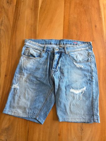 Jeans Short Players Unisex Blau Grösse 48 Baumwolle.