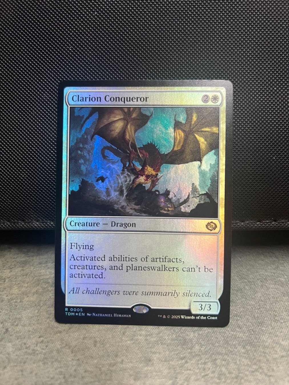 Magic The Gathering Carte collezionabili: Clarion Conqueror Foil Tarkir: Dragonstorm – Nuovo (secondo la descrizione) da Wilen b. Wollerau venduto da GarruksShop