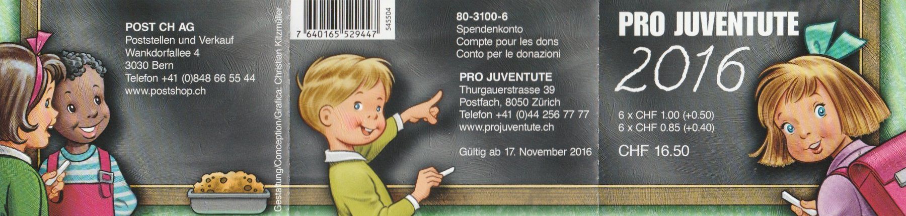 Tous les timbres: Postfrisches PJ Markenheft 2016, Postpreis 16.50, Kat. 45.- – D'occasion à Fislisbach par Zigzag12 1