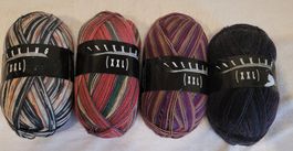 Sockenwolle höchster Qualität 4 x 100g = 4 Paar Socken