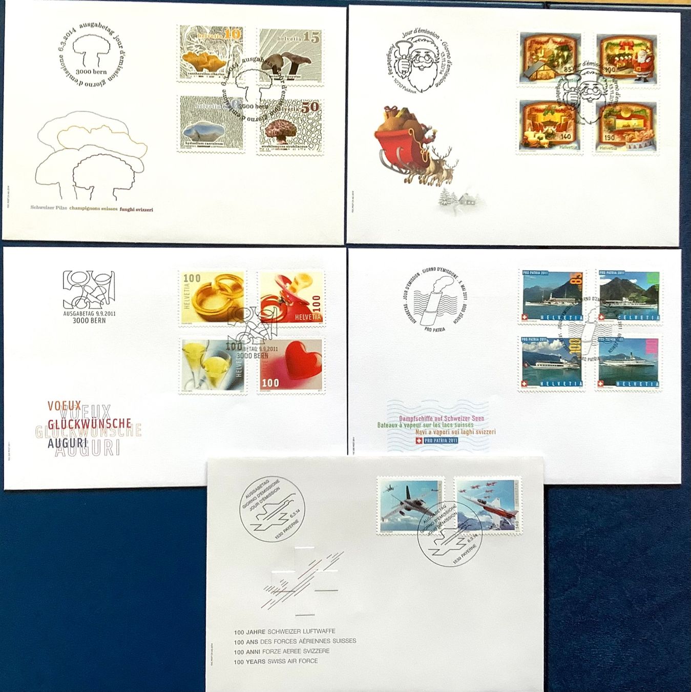 Alle Briefmarken: 2011- 14 - Schweiz Schöne FDC Lot .Kompl.Sätze – Neu (gemäss Beschreibung) aus Liestal von Skunk02 2
