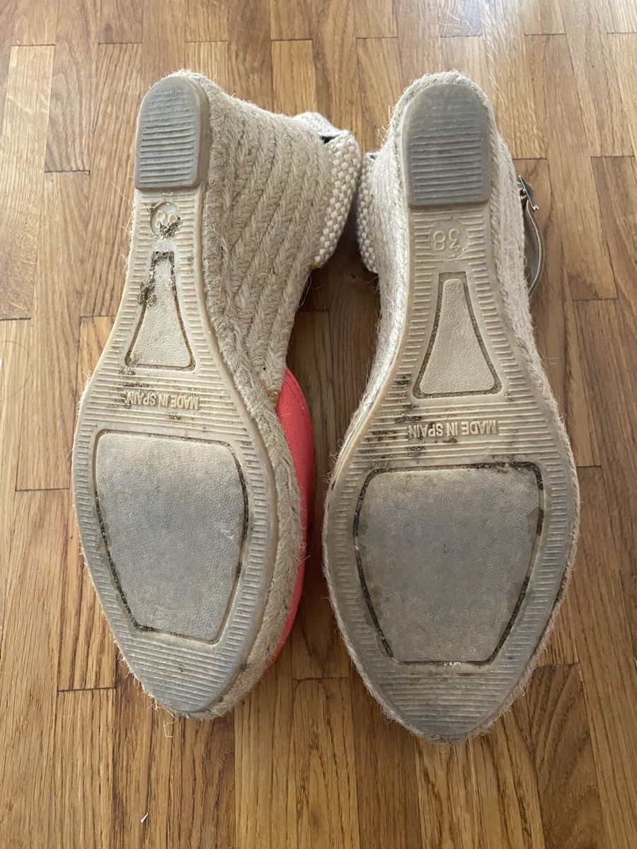 Damenschuhe: Espadrilles Sandalen orange 38 – Gebraucht aus Zürich von sinka 2