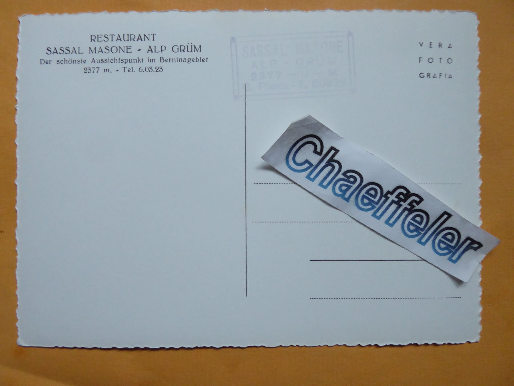Cartoline postali: Sassal Maison mit Piz Palü Gletscher – Nuovo (secondo la descrizione) da Zürich venduto da Chaeffeler 1