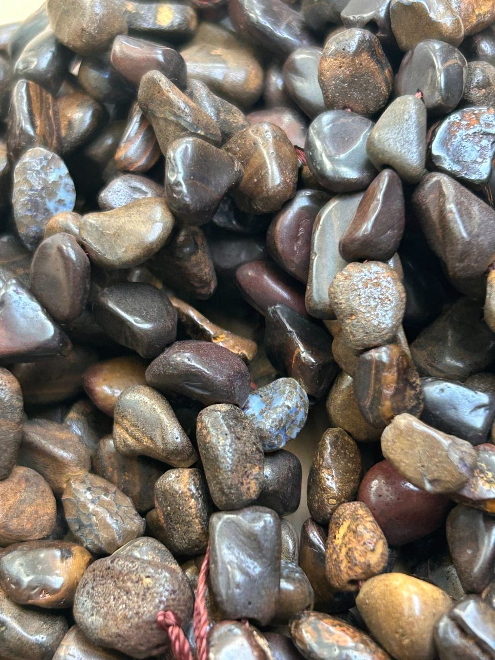 Pietre preziose: Aktion!!! Strang echte Boulder Opal Nuggets / stone 6-8 mm – Nuovo e nell'imballaggio originale da Niederrohrdorf venduto da Ytobi 2