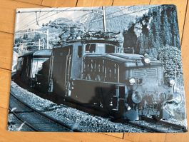 SBB Krokodil Ce 6/8 II – reliefgeprägtes Blechschild 1994 – 