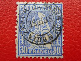 Stempel-Seltenheit: SCHINZNACH BAINS auf Nr.41 rarer Stempel