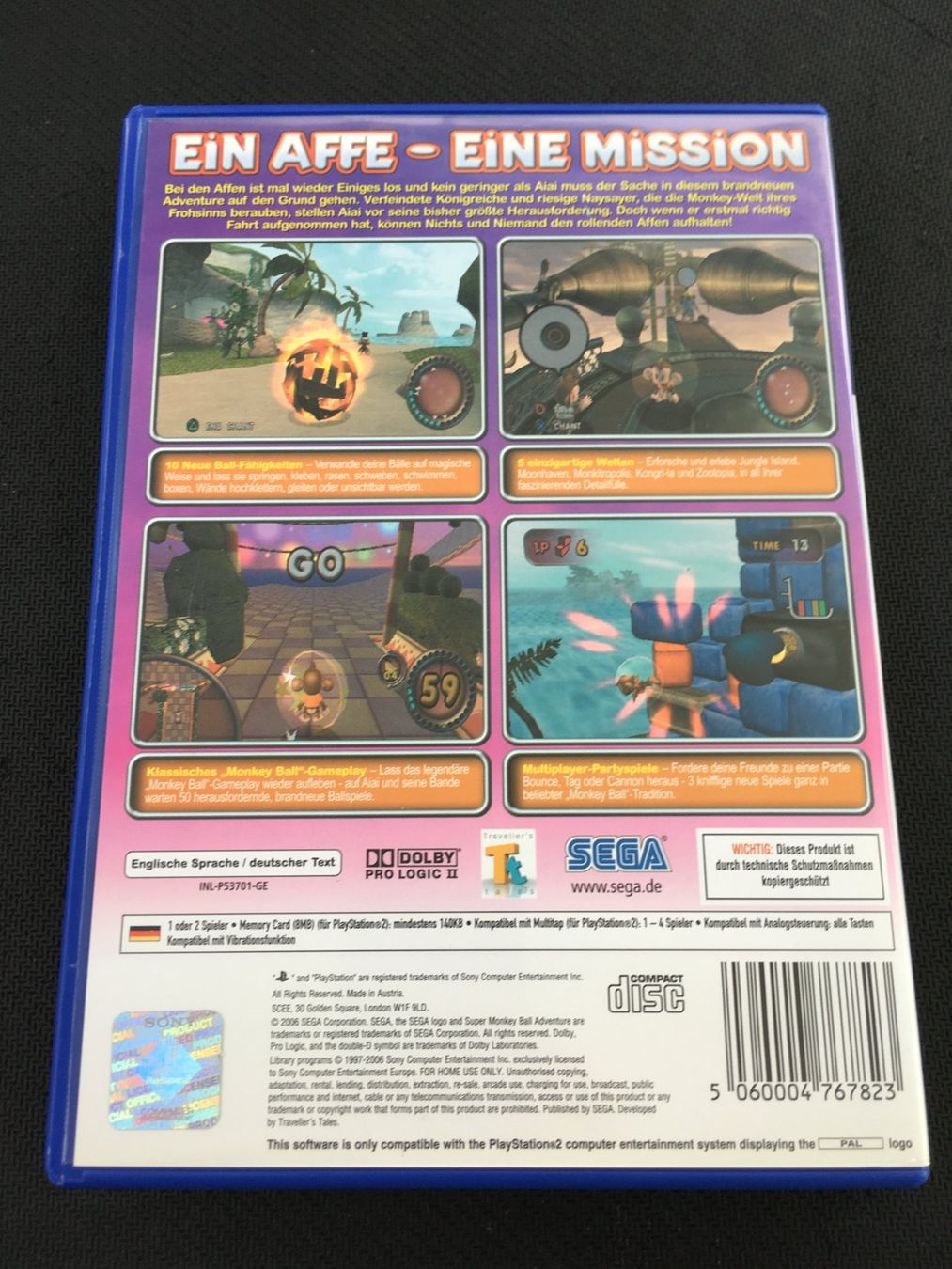 Sony Giochi: Super Monkey ball Adventure -  PS2 / Playstation 2 – Usato da St.Gallen venduto da sjosjo 1