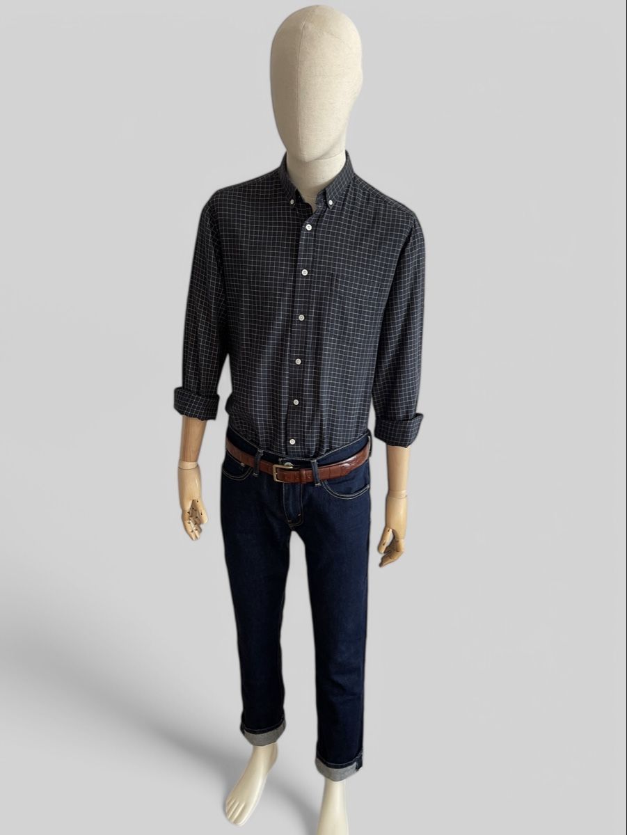 Camicie: AMI Button-Down Hemd – Kariert, Gr. 41 / M / 100 % Baumwolle – Usato da Zürich venduto da Recode.Fashion 9