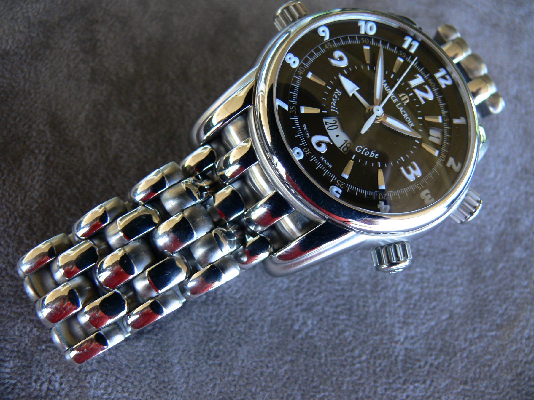 Maurice Lacroix Orologi: Maurice Lacroix World Alarm Reveil Globe Masterpiece – Usato da Remigen venduto da Kelias 1