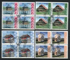 2004, Pro Patria, Viererblock, ET, gummiert, SBK 35.00