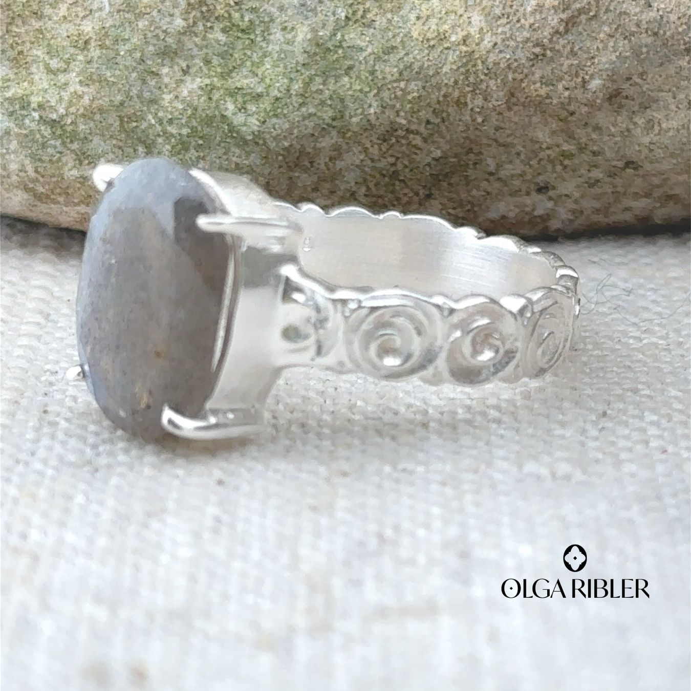Olga Ribler Anelli: Labradorit Ring Sterling Silber 925 Grösse 60 – Nuovo (secondo la descrizione) da Luzern venduto da Schmuckoutlet 1