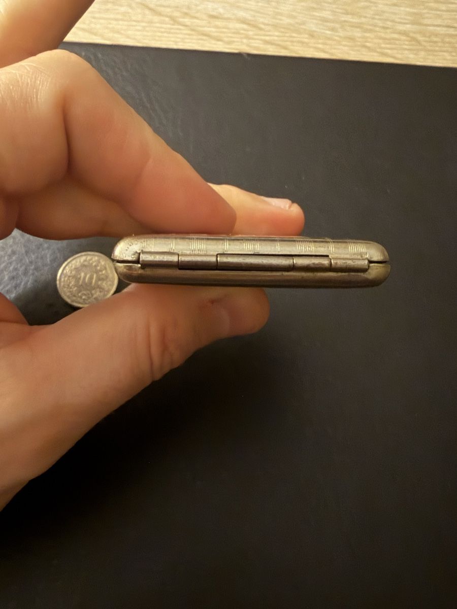 Accendini: Vintage Streichholz-Etui versilbert ca. 1920 – Usato da Binningen venduto da Cchatz 5