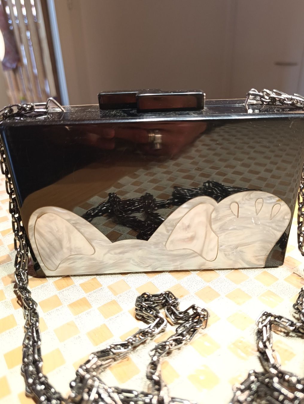 Sacs femmes: Vintage Luziertes Bakelit, Perlmutt Abendtesche Top – D'occasion à Steffisburg par 1.Schmuckschatulle 1