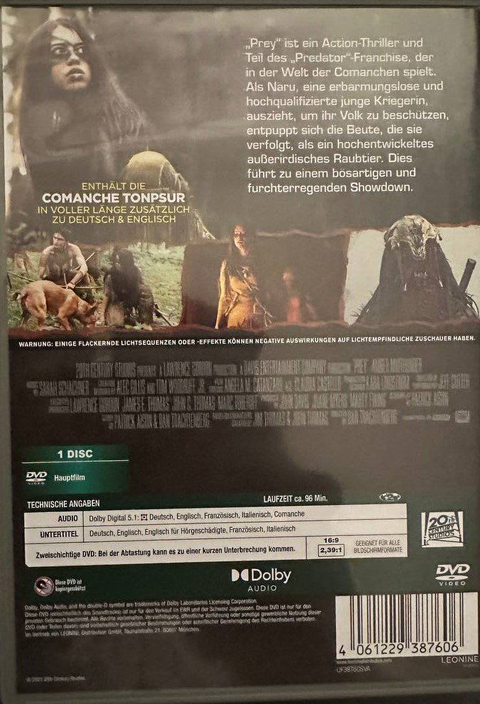 Tutti i DVDs: Predator 1-4 Collection + Prey (DVD) – Usato da Beringen venduto da Mantafisch1 3