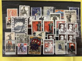 Briefmarken Sammlung Schweiz Militär 1914-1917 Rarität