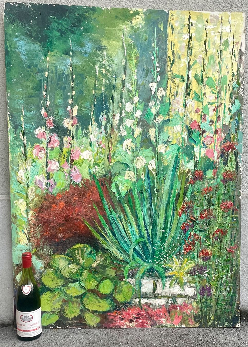 Sinischa Christen (1922-2007) Großes Garten Ansicht Gemälde (Gebraucht ...
