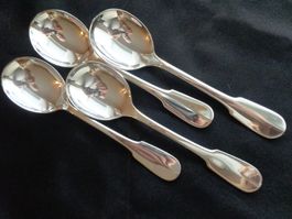 ° 4 X CUILLERES A GLACE CHRISTOFLE CLUNY ORIGINAL COMME NEUF