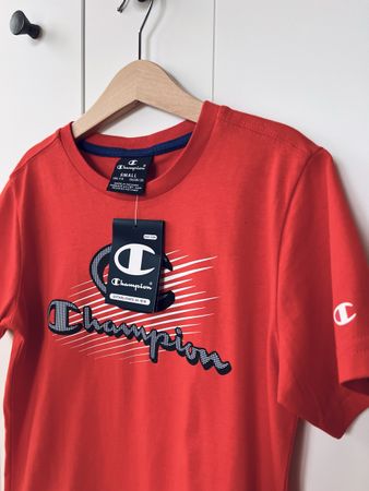 Champion, T-Shirt, Rot, 7-8, S, neu, 126 - 131