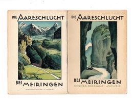 Tourismus Werbe - Prospekt Aareschlucht, Brügger, bläulich