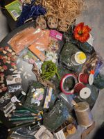 Bastelmaterial Set Dekoration diverse Teile Neuwertig