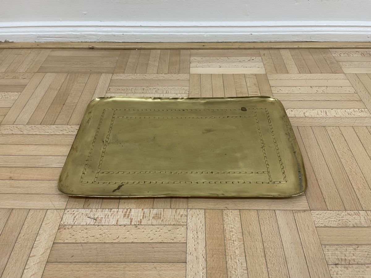 Piatti di portata: Handmade Messing Tablett vintage Serviertablett brass tray – Usato da Zürich venduto da Vintagewiesel 4