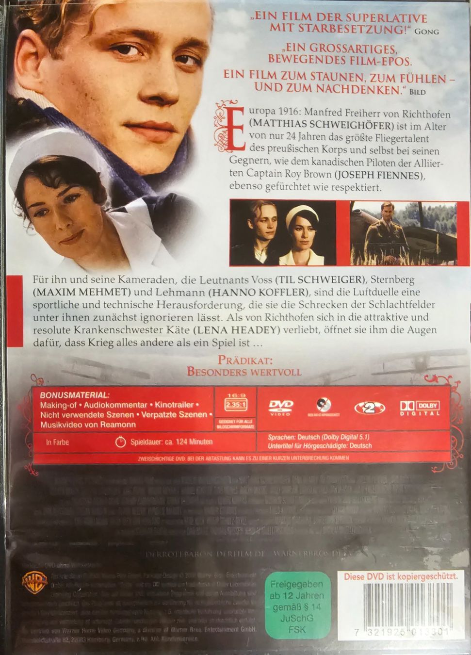 Tutti i DVDs: Der Rote Baron – Usato da Wahlen b. Laufen venduto da Cg10 1