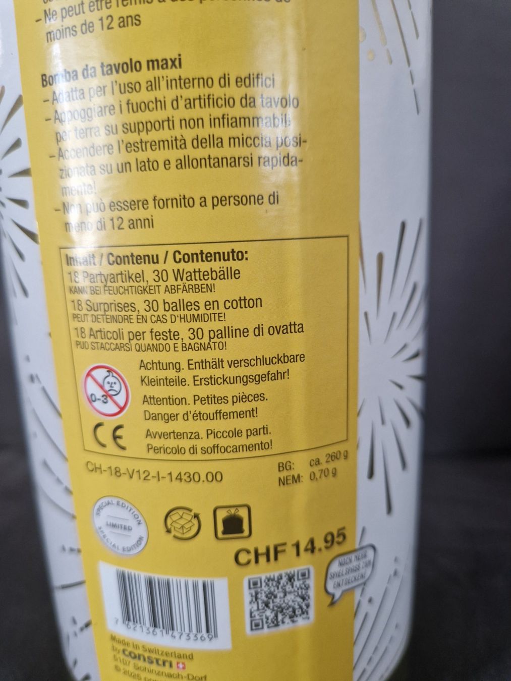 Tutte le decorazioni: Bombe de table maxi pour la fête - Tischbombe – Nuovo e nell'imballaggio originale da Villars-sur-Glâne venduto da Agnie80 2