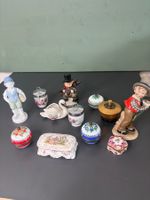 Porzellan-Konvolut Figuren & Dosen, Egg Coddler div. Marken