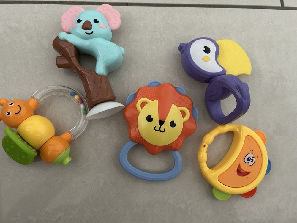 Baby Rassel Set mit Beißring weicher Ball Elefant Motorik