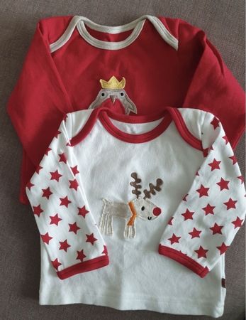 Süsse Weihnachts-T-Shirts Gr. 62 Mothercare