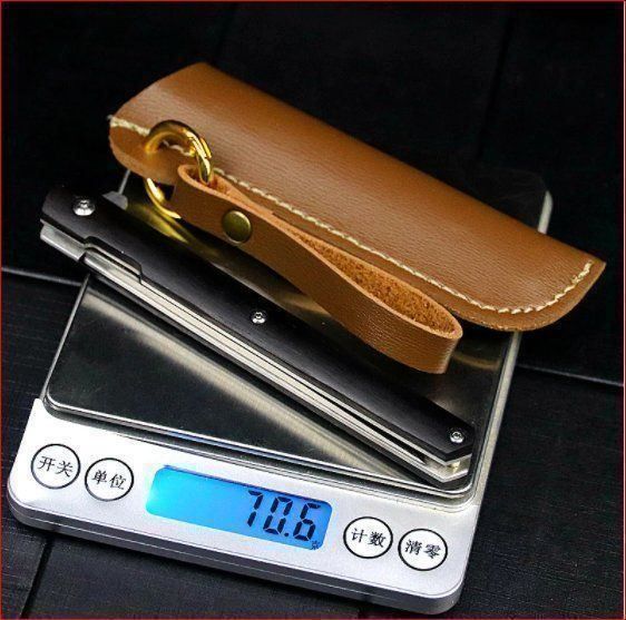Coltelli tascabile: Taschenmesser mit Lederetui Tanto Klinge – Nuovo e nell'imballaggio originale da Burgdorf venduto da XJ6 5