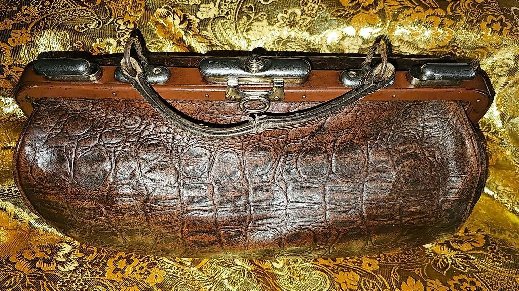 Borse: Doktor Ledertasche in einer kleinen Version von ca. 1920 – Usato da Rheinau venduto da Fleisch007 2