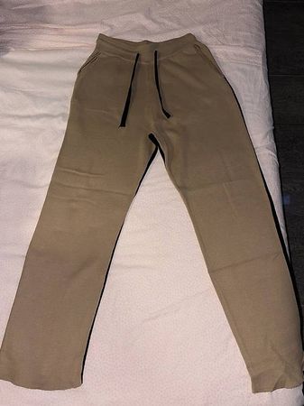 Jogginghose in Schwarz/Beige