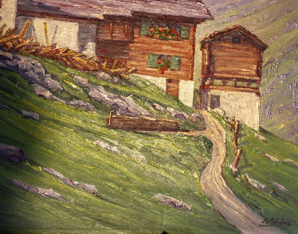 Gemälde: A. Weber. Gemälde. Oel auf Leinwand. Signiert. – Gebraucht aus Trun von artantic 1