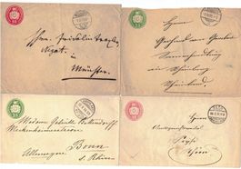 CH 4x Brief Umschlag - o um 1880 - #7