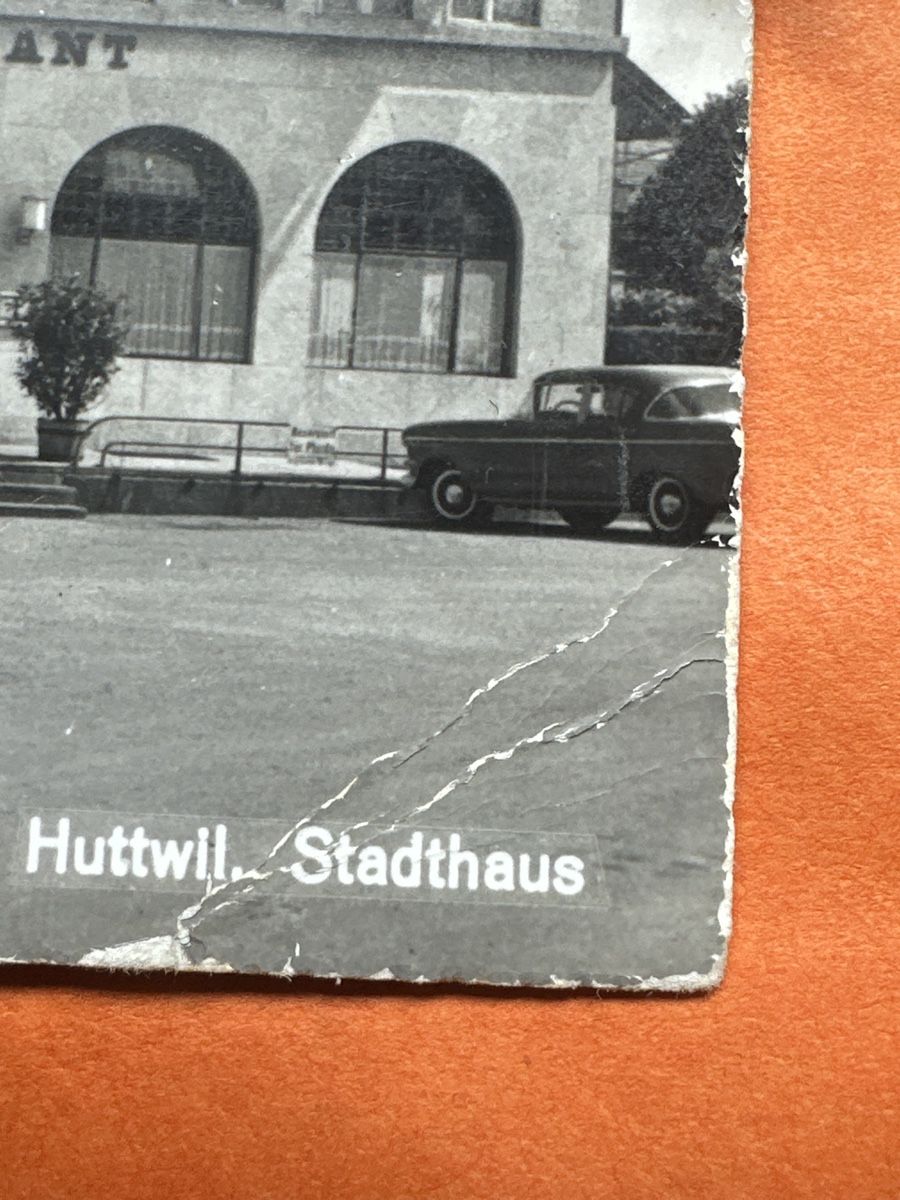 Ansichtskarten: 1961 Huttwil, Stadthaus – Defekt aus Zürich von Chaeffeler 1