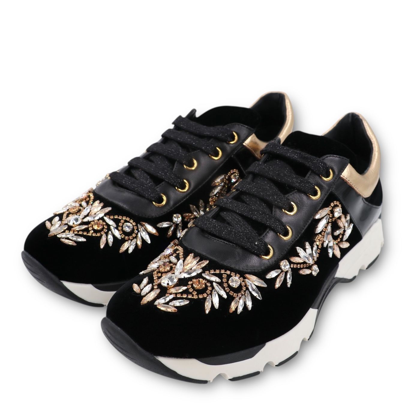 René Caovilla Scarpe da donna: René Caovilla Sneaker Samt schwarz Gr. 37 – Usato da Binningen venduto da Designerlabels