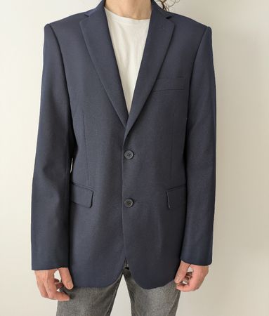 Herren Sakko Dressmann dunkelblau Grösse 48R Slim Fit