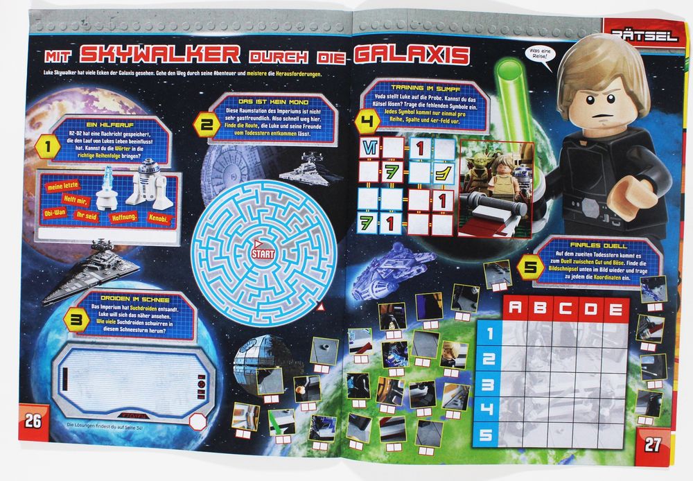 4 LEGO STAR WARS Comics, Quiz & Rätselspass für Kinder Set 4 (Gebraucht