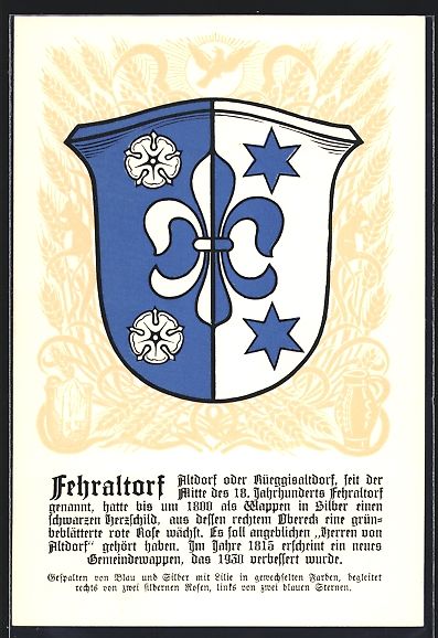 Ansichtskarten: AK Fehraltorf /ZH, Wappen der Gemeinde – Gebraucht aus Berlin von bartko-reher
