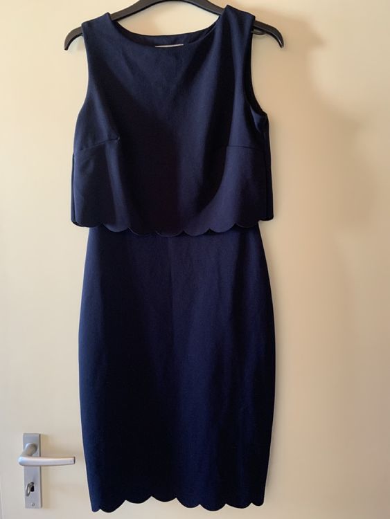 Robe Phase Eight Taille UK 12 - Bleu - Viscose Jersey - Occasion Très Bon état