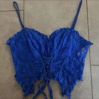 Royal blue Lace Corset Top 