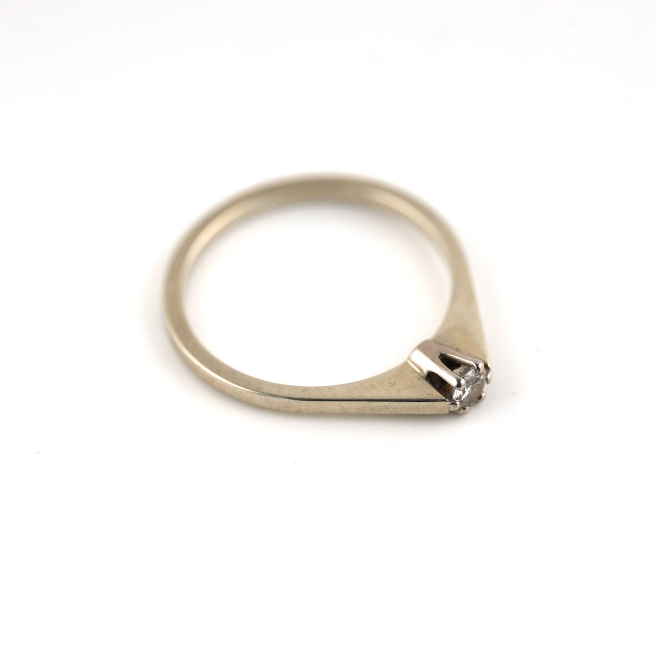 Bagues: Weissgoldring 18K Solitär – D'occasion à Basel par Edelmetallhaus.com 2